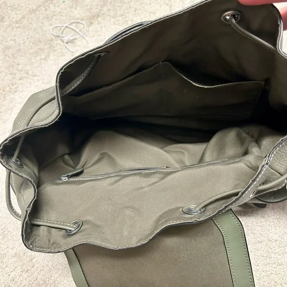 Coach Olive Green Leather Backpack - Picture 5 of 6